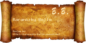 Baranszky Bella névjegykártya
